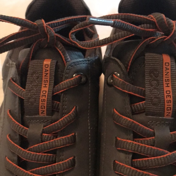 MEN Ecco Cool 2.0 Gore-Tex sneaker  Gray with rust trimSize 44. US Size =11 GUC - Picture 12 of 12